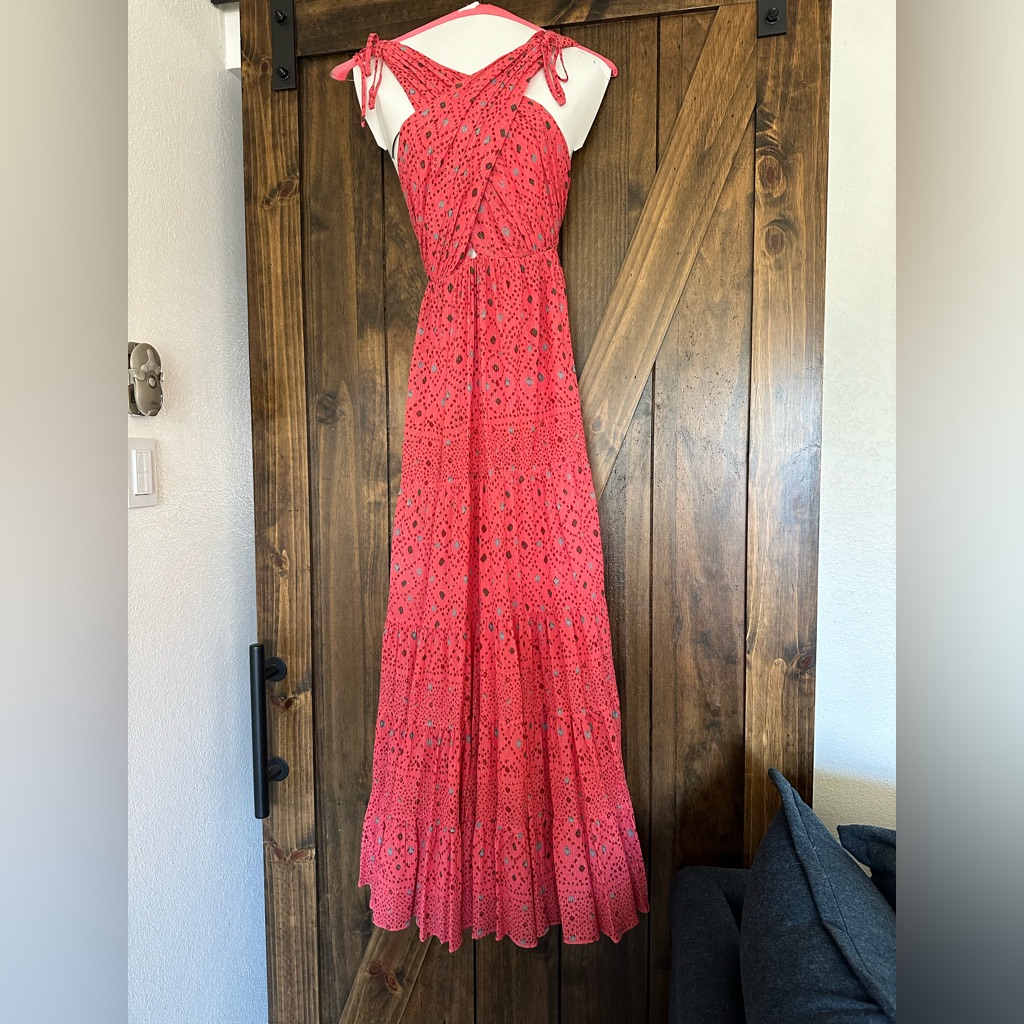 Euc Ulla Johnson Karima Hibiscus Maxi Dress In Size 2